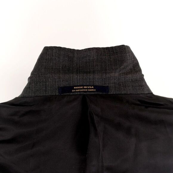 Hart Schaffner Marx Gold Trumpeter Nordstrom Wool Check Gray 2 Button Blazer 44L - Picture 15 of 16